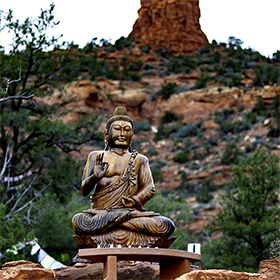 Sedona Amitabha Stupa sacred landmark Buddha.